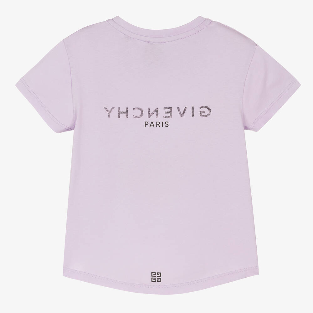 Givenchy-Фиолетовая хлопковая футболка | Childrensalon Outlet