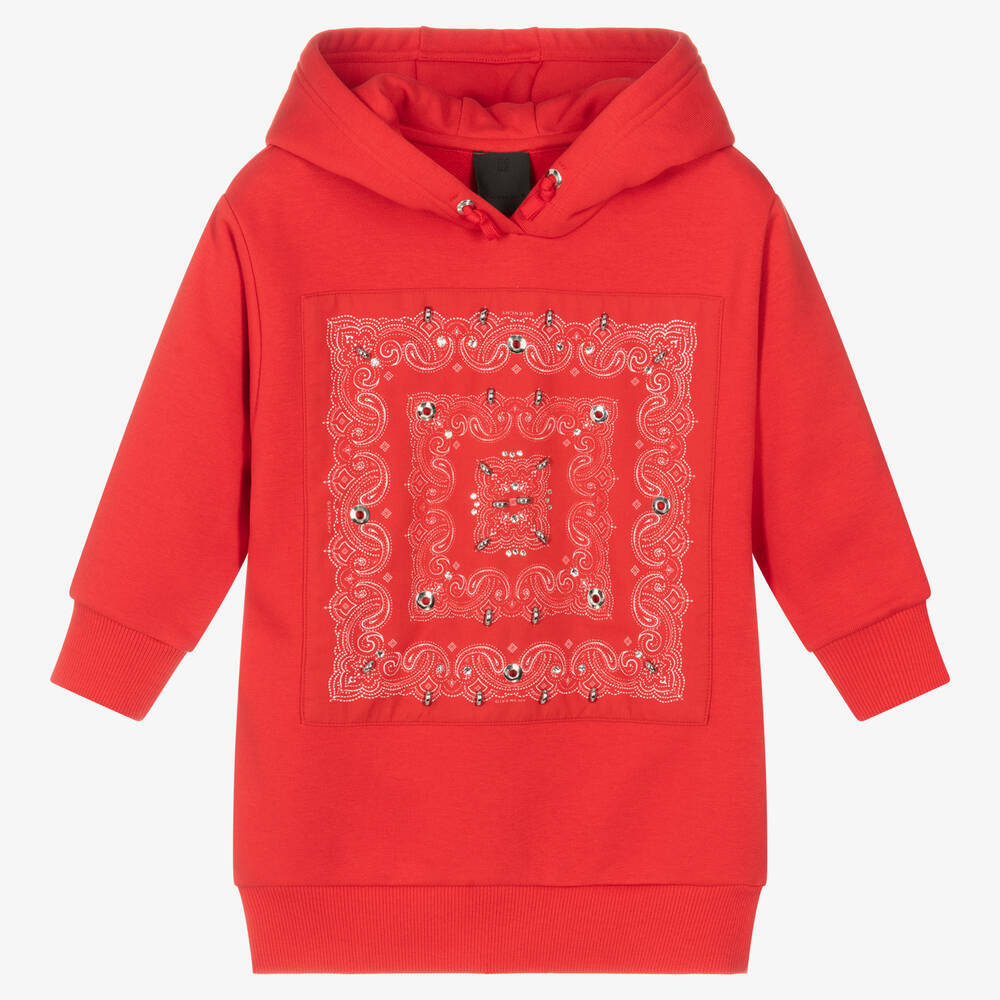 Givenchy - Robe bandana rouge 4G Fille | Childrensalon