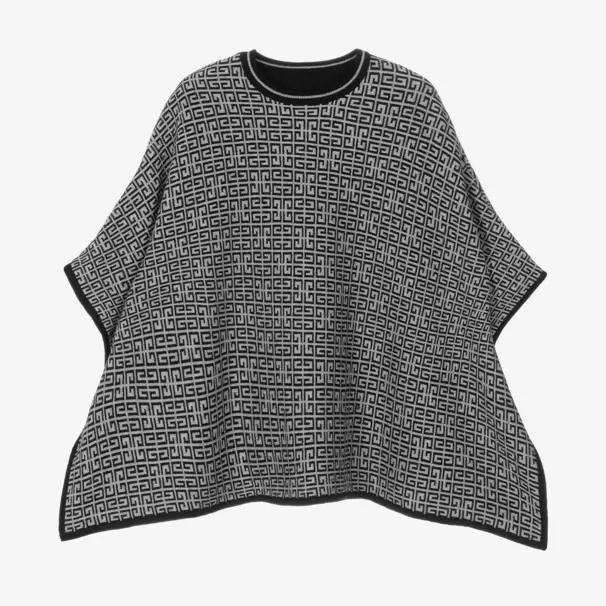 Givenchy-Girls Reversible Black Knit Poncho | Childrensalon Outlet