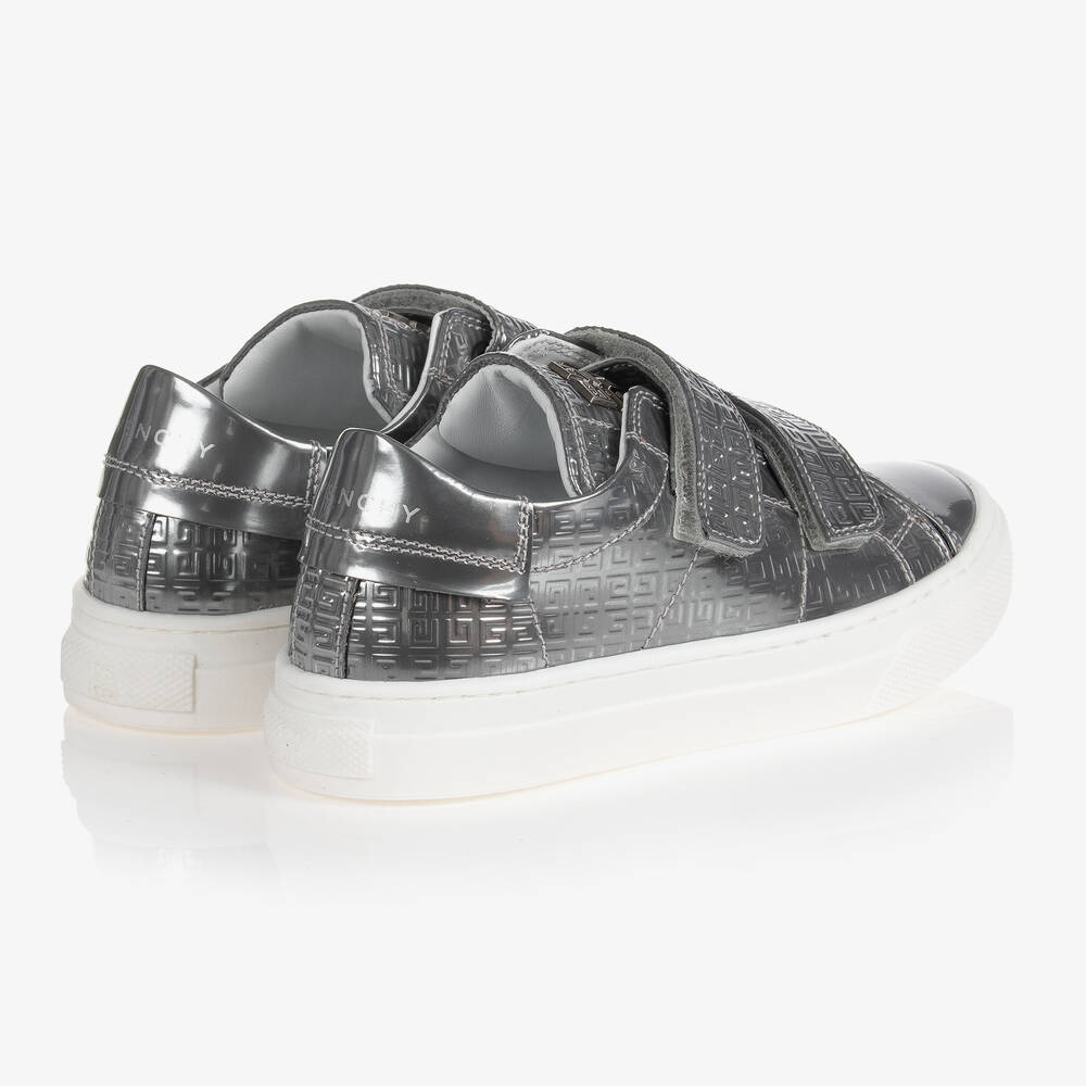 Givenchy-Серебристые кроссовки на липучке для девочек | Childrensalon Outlet