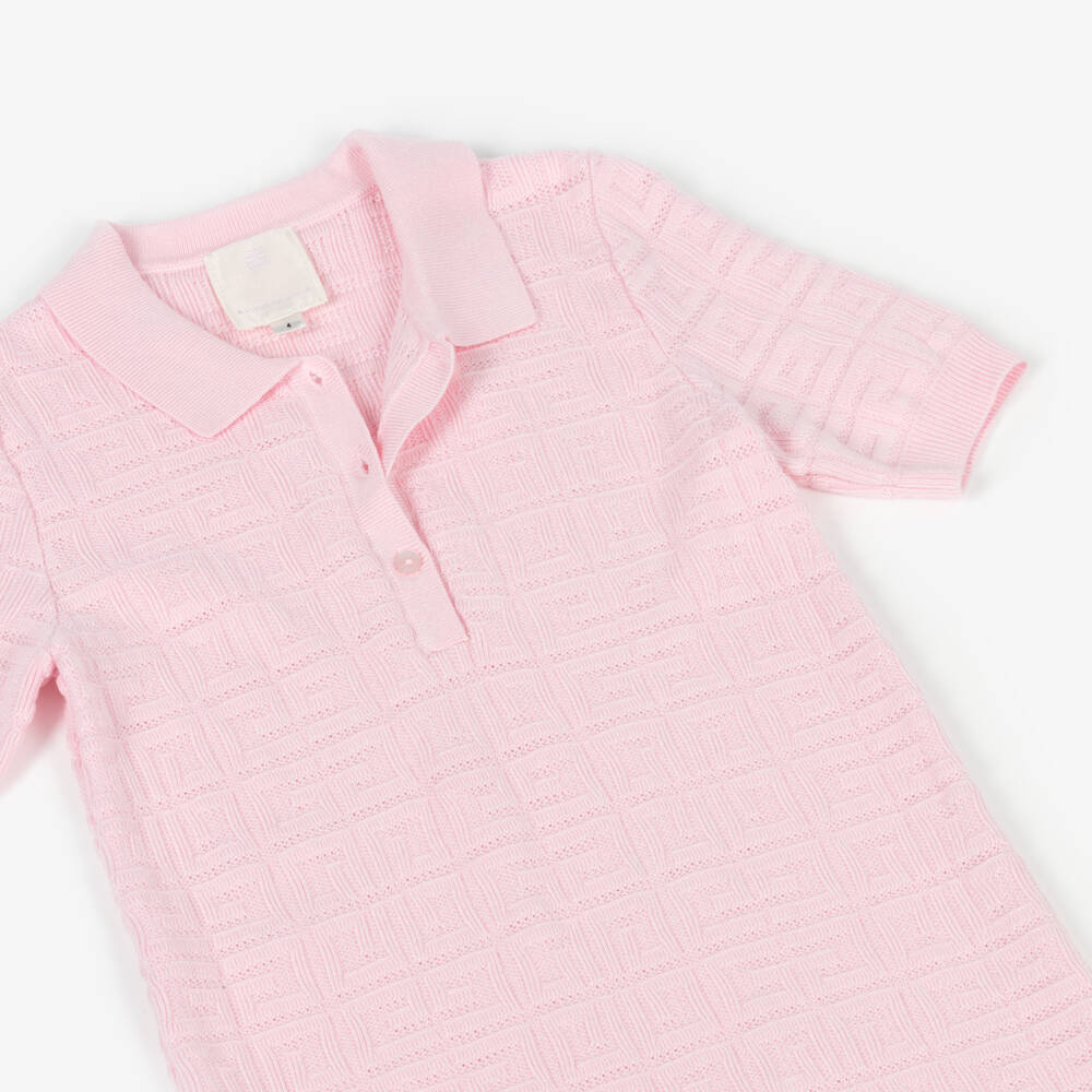 Givenchy-Мягкое розовое вязаное платье рубашка поло для девочек | Childrensalon Outlet