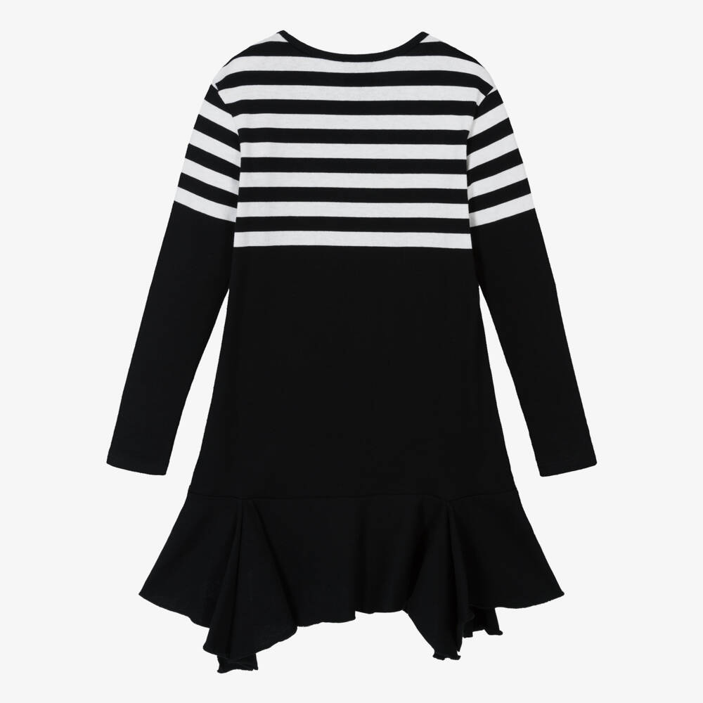Givenchy-Girls Striped Cotton Jersey Dress | Childrensalon Outlet