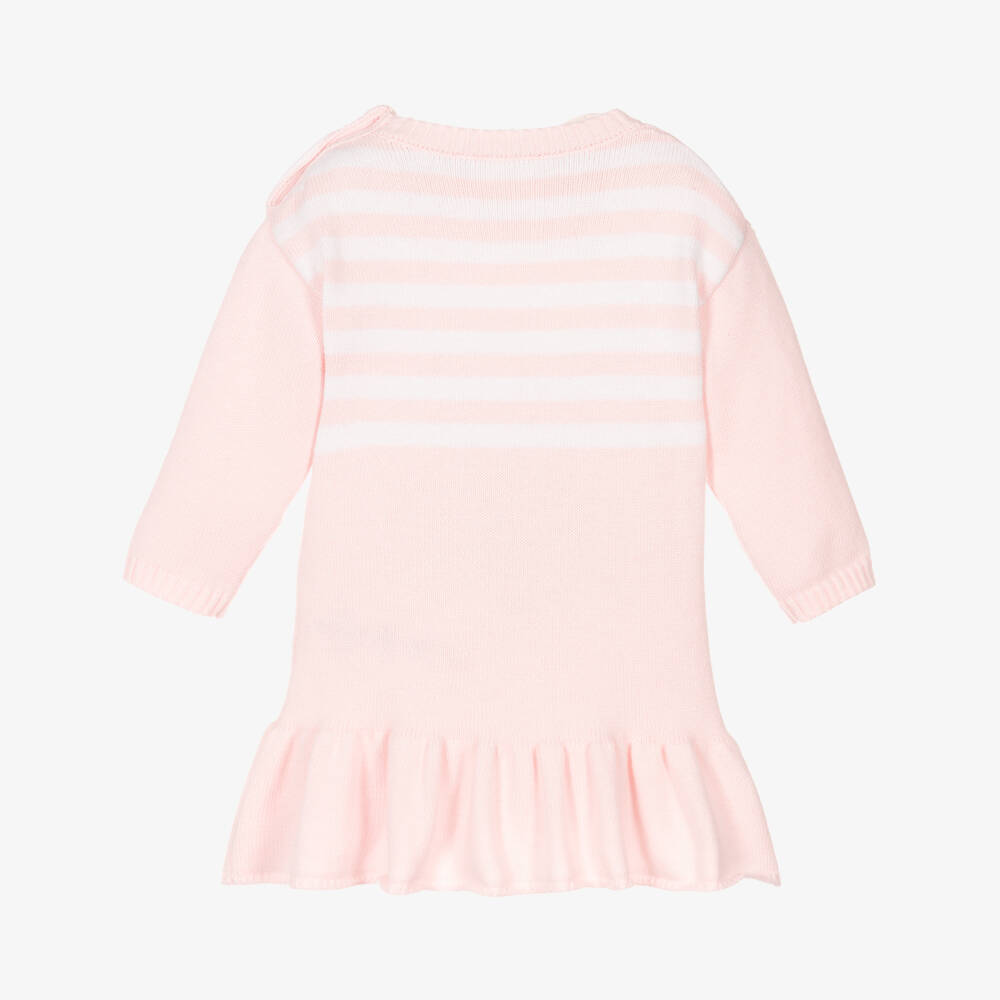 Givenchy-Girls Striped Pink Knit Dress | Childrensalon Outlet