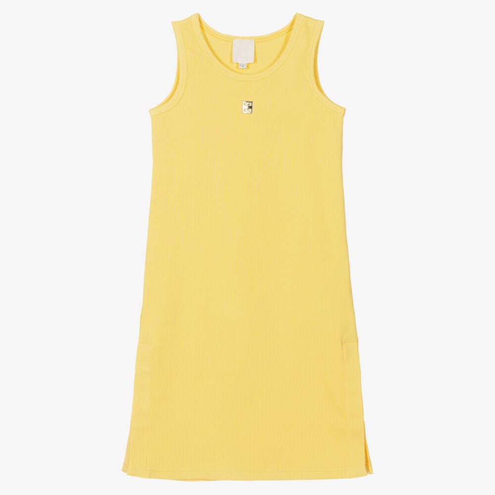 Givenchy-Girls Sunny Rib-Knit Cotton Frock | Childrensalon Outlet
