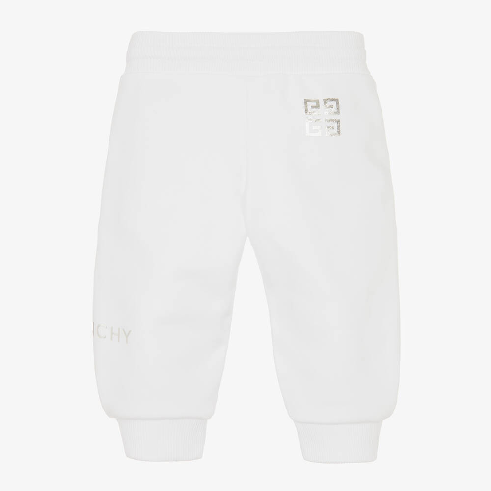 Givenchy-Girls White 4G Logo Joggers | Childrensalon Outlet
