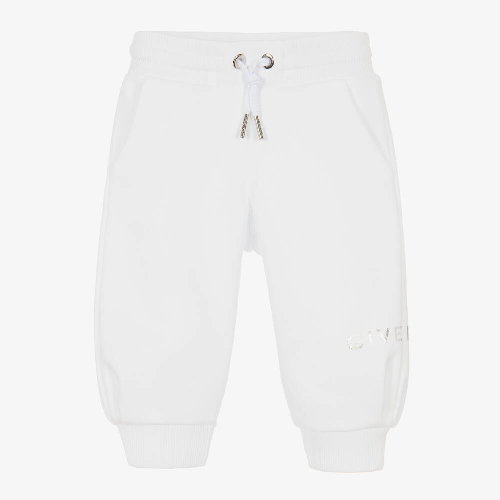 Givenchy - Girls White 4G Logo Joggers | Childrensalon