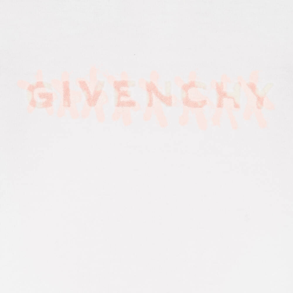 Givenchy-Girls White Cotton 4G Logo Top | Childrensalon Outlet