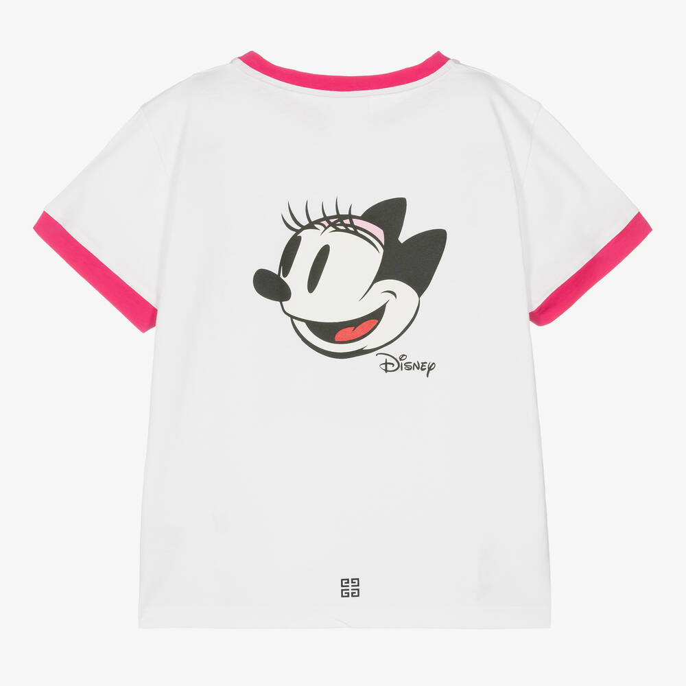 Givenchy-Girls White Cotton Disney T-Shirt | Childrensalon Outlet