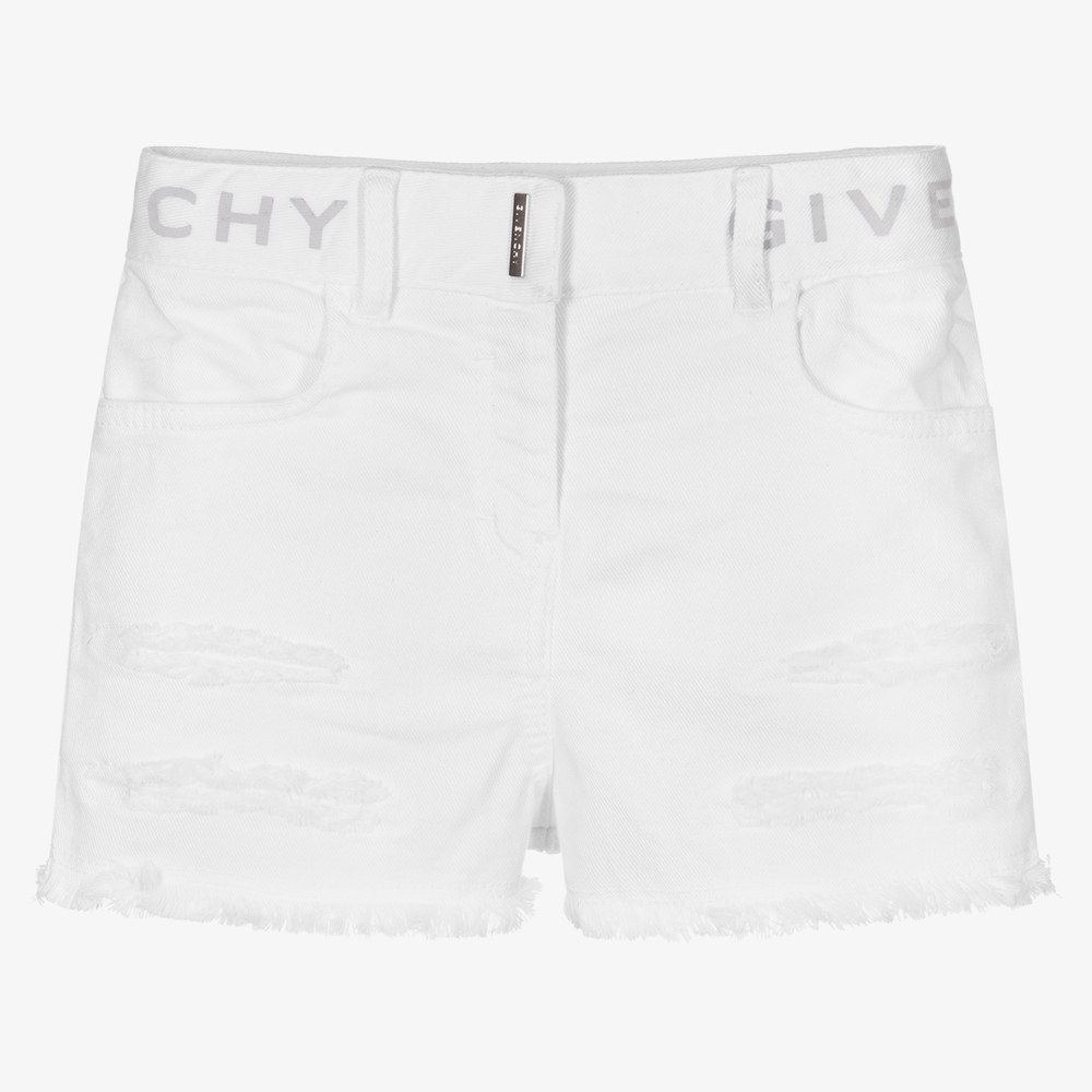 Givenchy - Weiße Baumwollshorts für Mädchen | Childrensalon