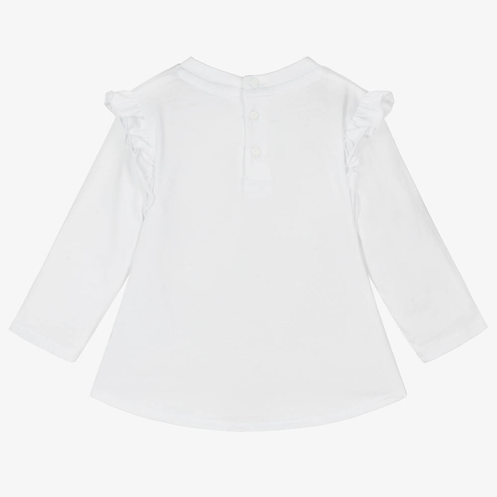 جيفنشي-توب قطن جيرسي مزين بترتر للبنات | Childrensalon Outlet