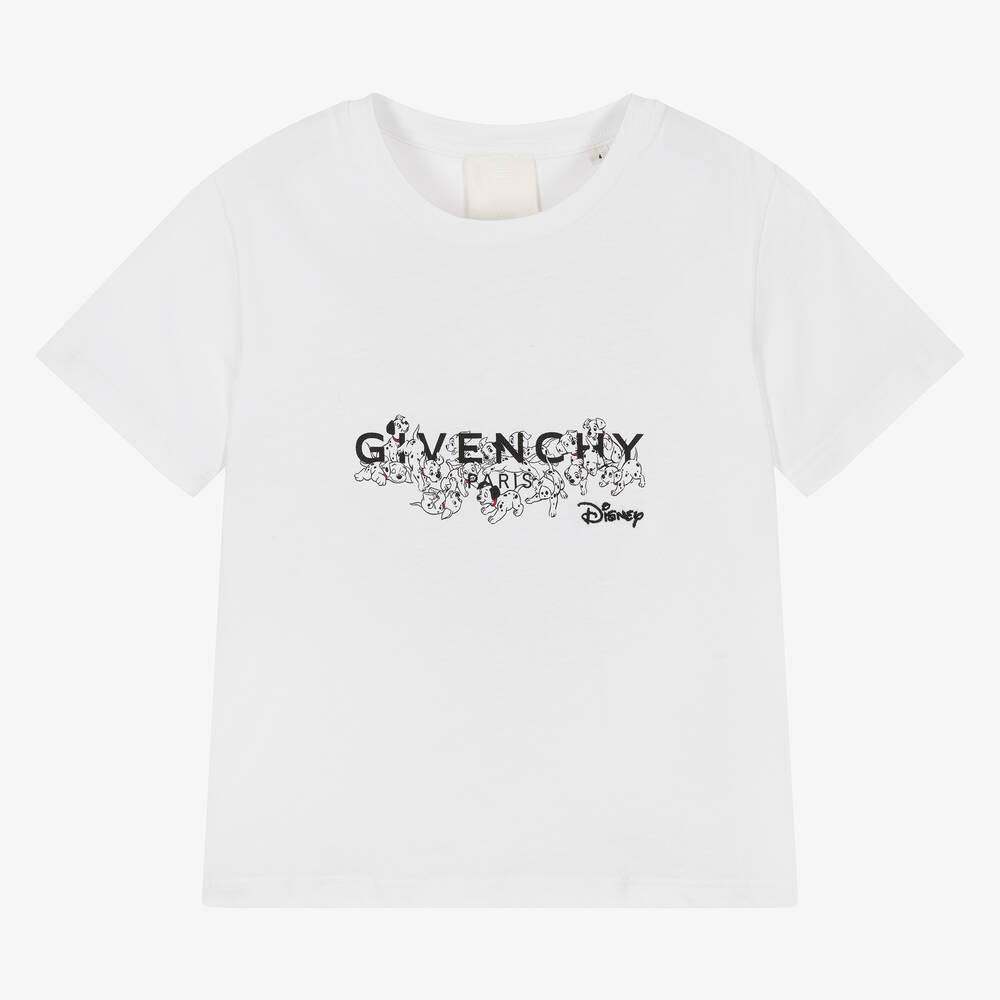 Givenchy - Бела футболка с далматинцами | Childrensalon