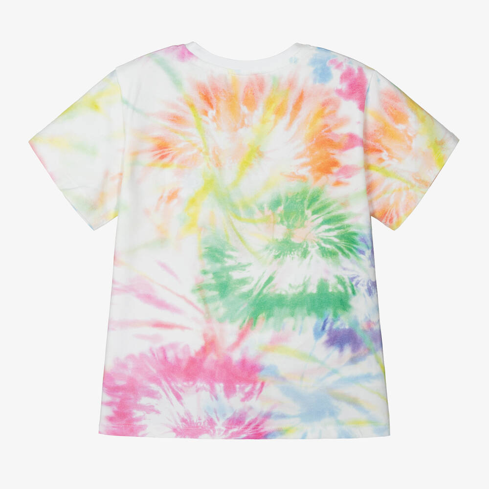 Givenchy-Белая разноцветная футболка тай-дай для девочек | Childrensalon Outlet