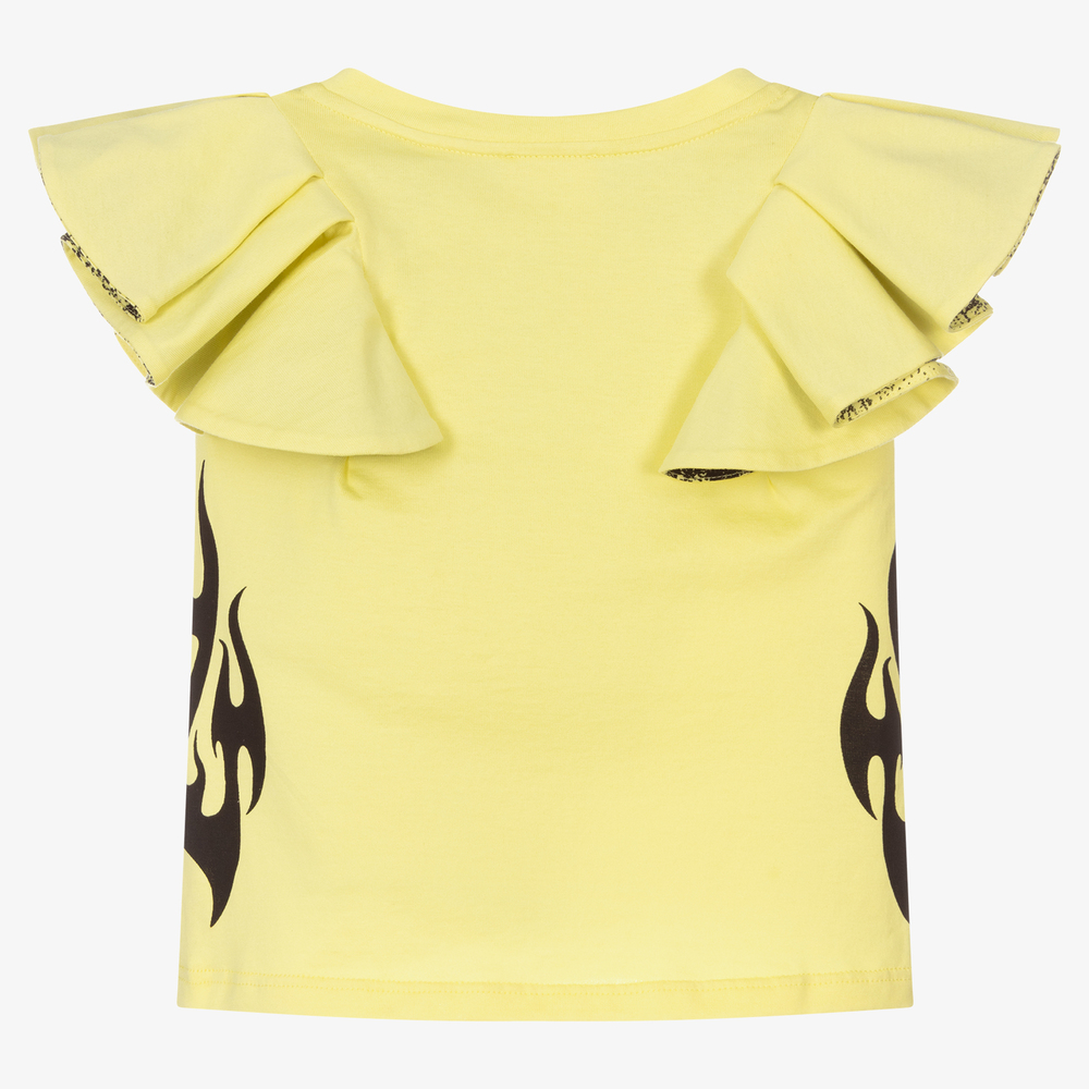 Givenchy-Желтая футболка с рюшами для девочек | Childrensalon Outlet