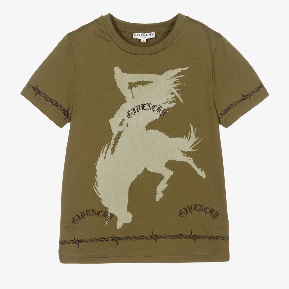 Givenchy - Grünes Gothic Baumwoll-T-Shirt | Childrensalon