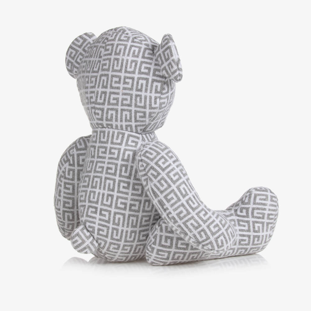 جيفنشي-لعبة دب قطن وكشمير محبوك لون رمادي للأطفال (28 سم) | Childrensalon Outlet