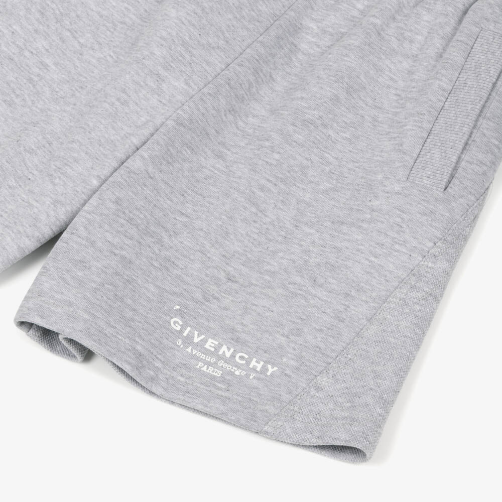 Givenchy-Grey Logo Shorts | Childrensalon Outlet