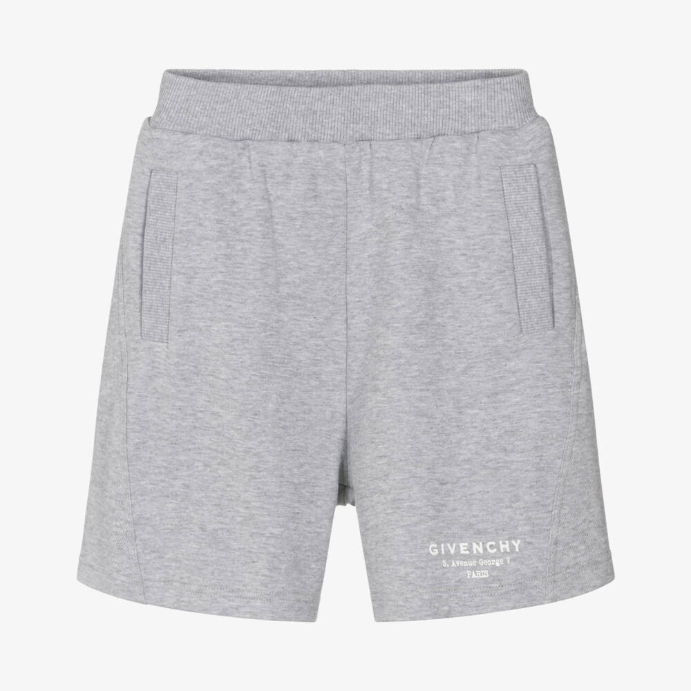 Givenchy-Grey Logo Shorts | Childrensalon Outlet
