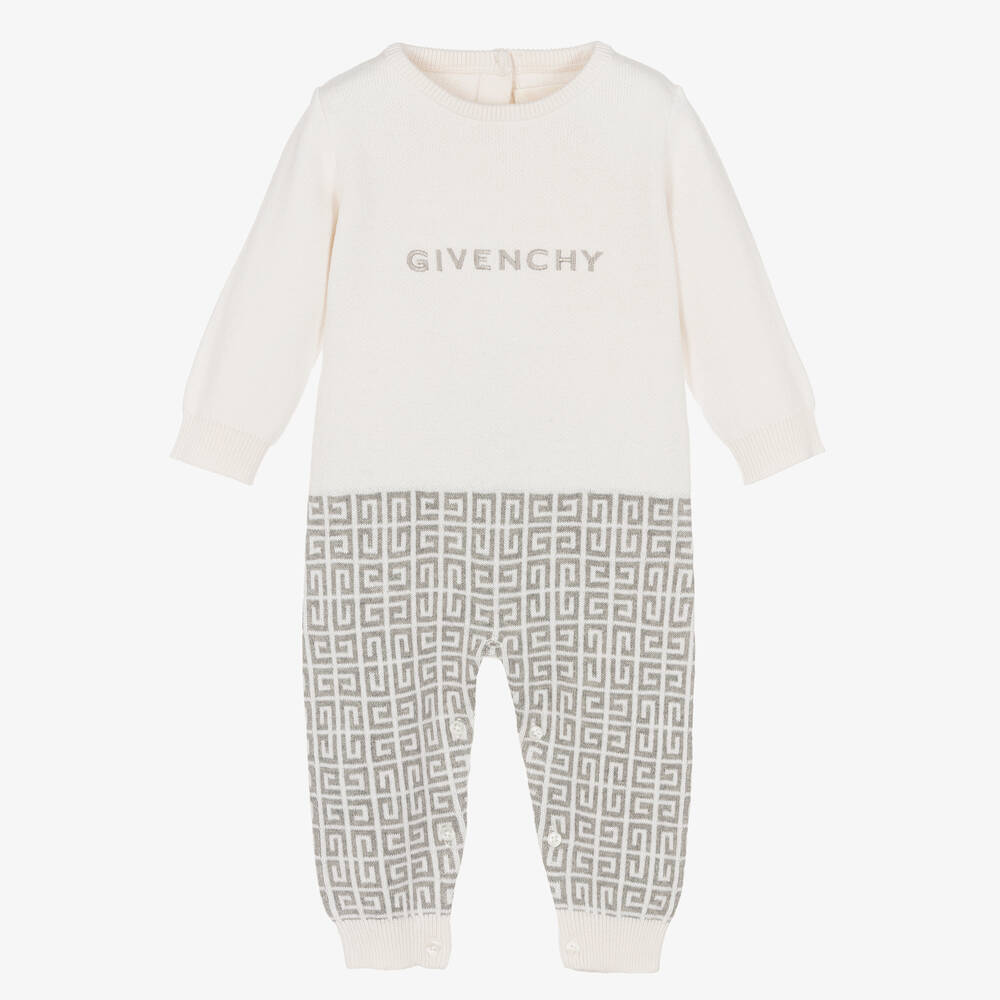 Givenchy-Ivory Cotton & Cashmere Knit Romper | Childrensalon Outlet