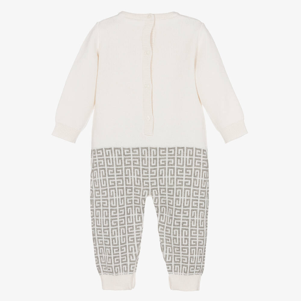 Givenchy-Ivory Cotton & Cashmere Knit Romper | Childrensalon Outlet