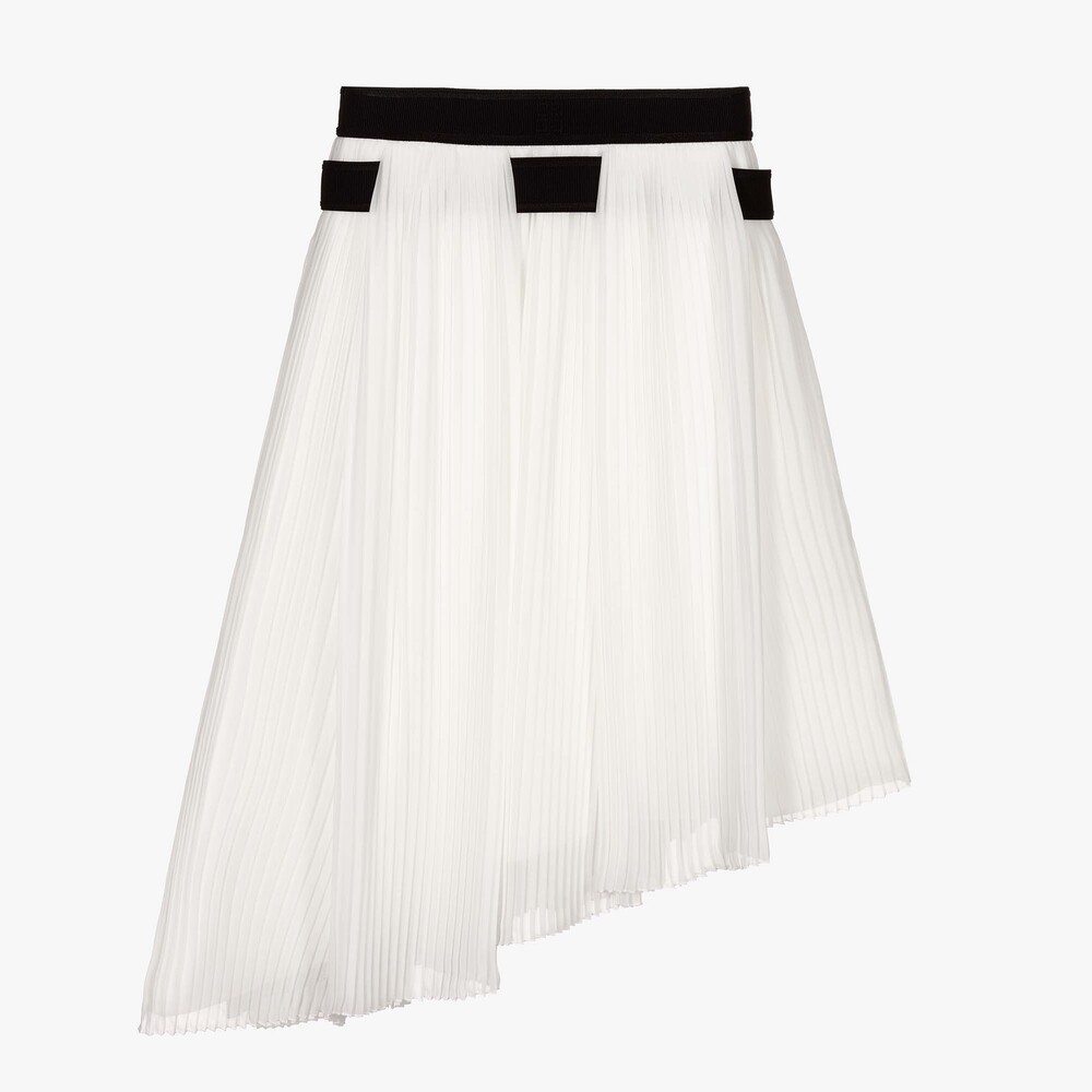 Givenchy - Ivory Pleated Chiffon Skirt | Childrensalon