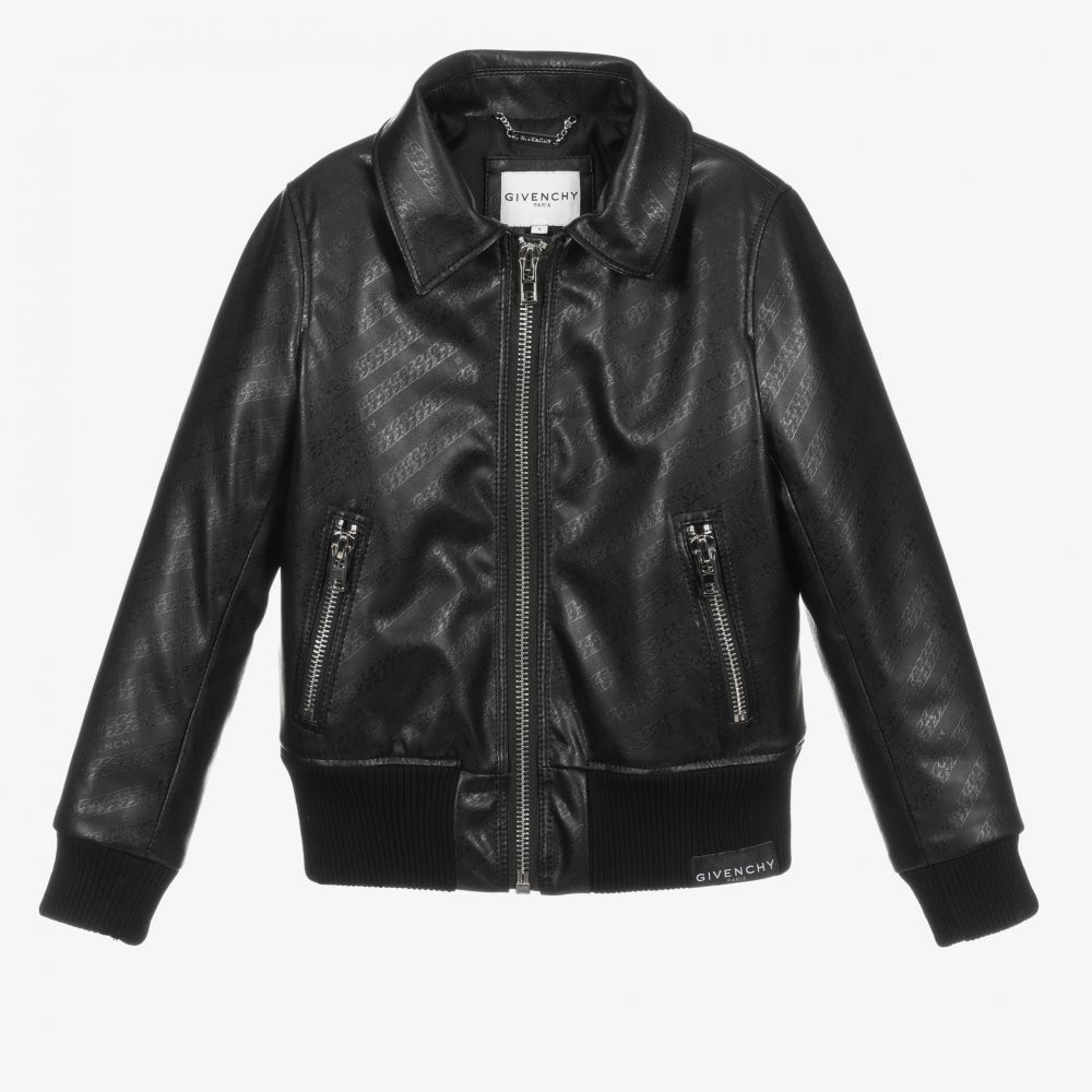 Givenchy - Black Faux Leather Jacket | Childrensalon
