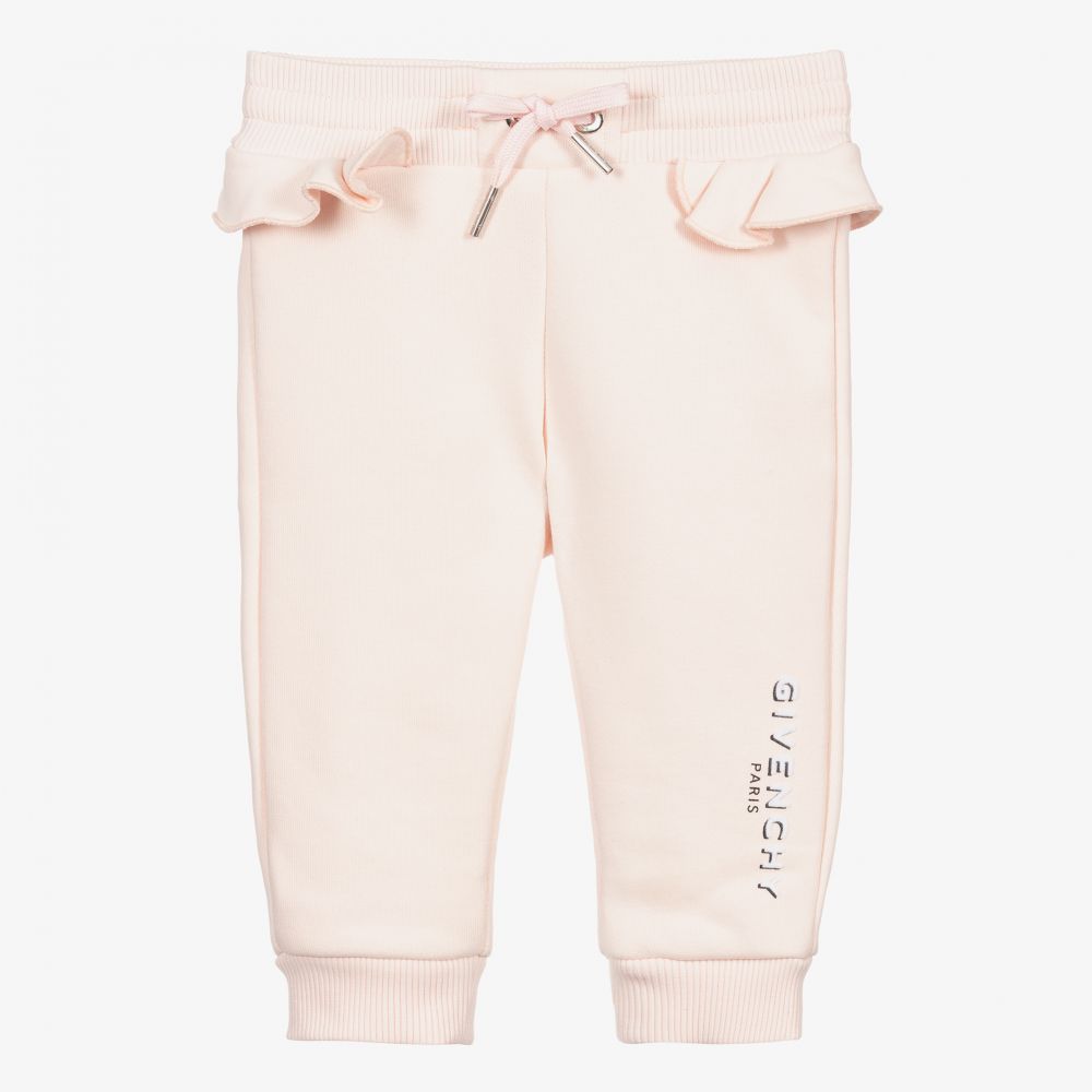 Givenchy - Girls Pink Cotton Joggers | Childrensalon