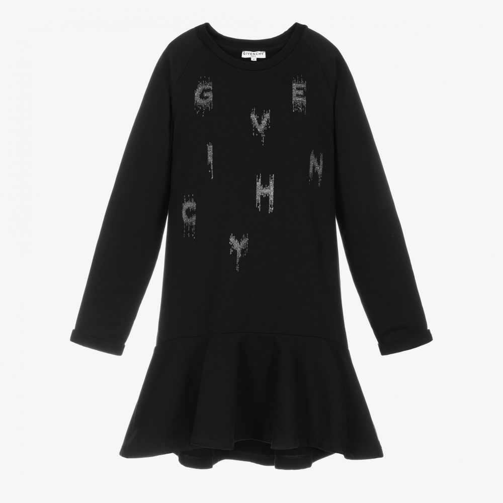 Givenchy - فستان تينز قطن جيرسي لون أسود | Childrensalon