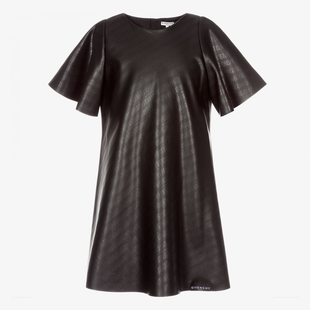 Givenchy - Teen Black Faux Leather Dress | Childrensalon