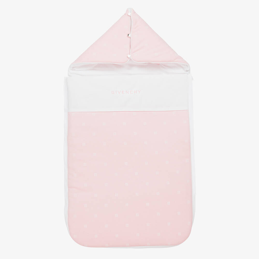 Givenchy - محضن قطن لون زهري فاتح للمولودات (80 سم) | Childrensalon