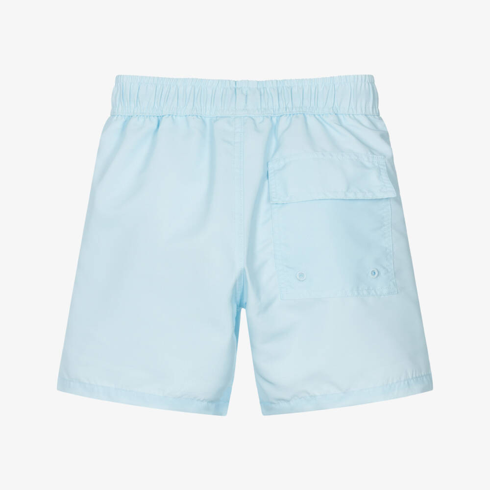 Givenchy-Pale Blue Logo Swim Shorts | Childrensalon Outlet