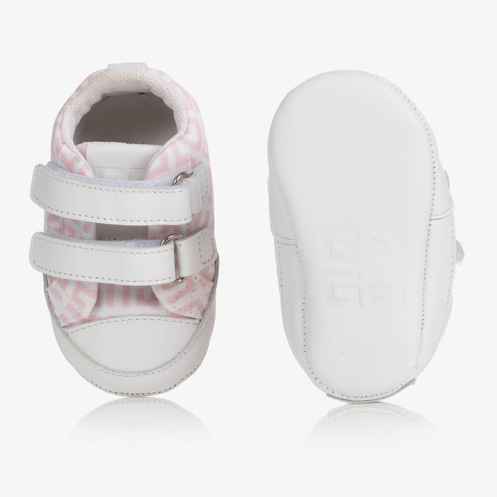 Givenchy Baskets roses toile et cuir 4G b b
