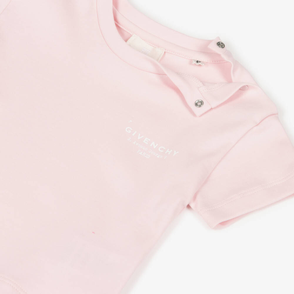 Givenchy-Pink Branded Tee | Childrensalon Outlet
