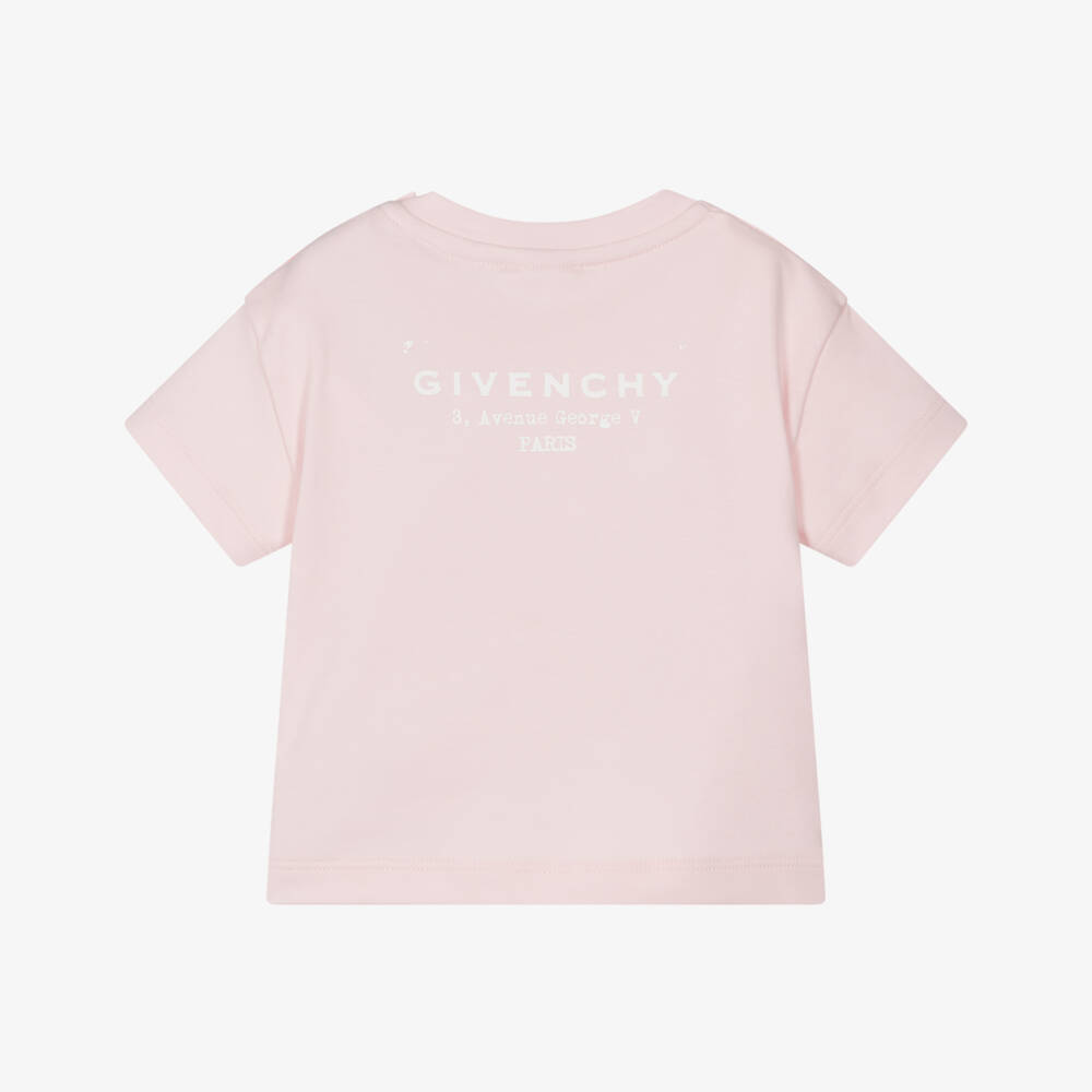 Givenchy-Pink Branded Tee | Childrensalon Outlet