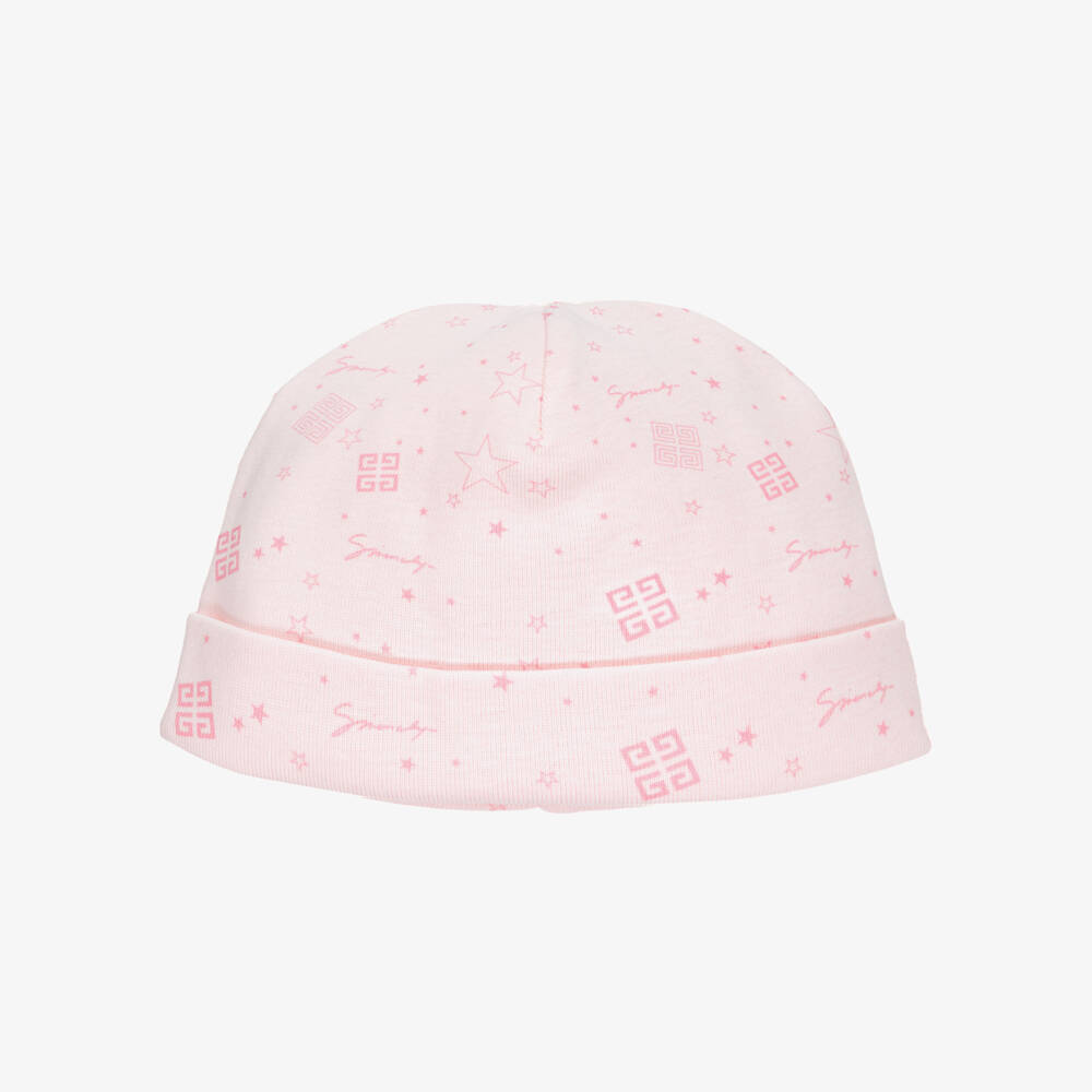 Givenchy-Pink Cotton Hat & Padded Blanket Set (78cm) | Childrensalon Outlet