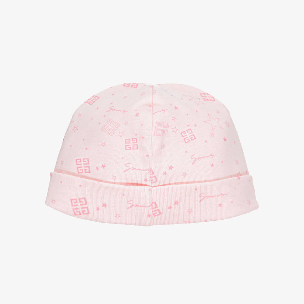 Givenchy-Pink Cotton Hat & Padded Blanket Set (78cm) | Childrensalon Outlet