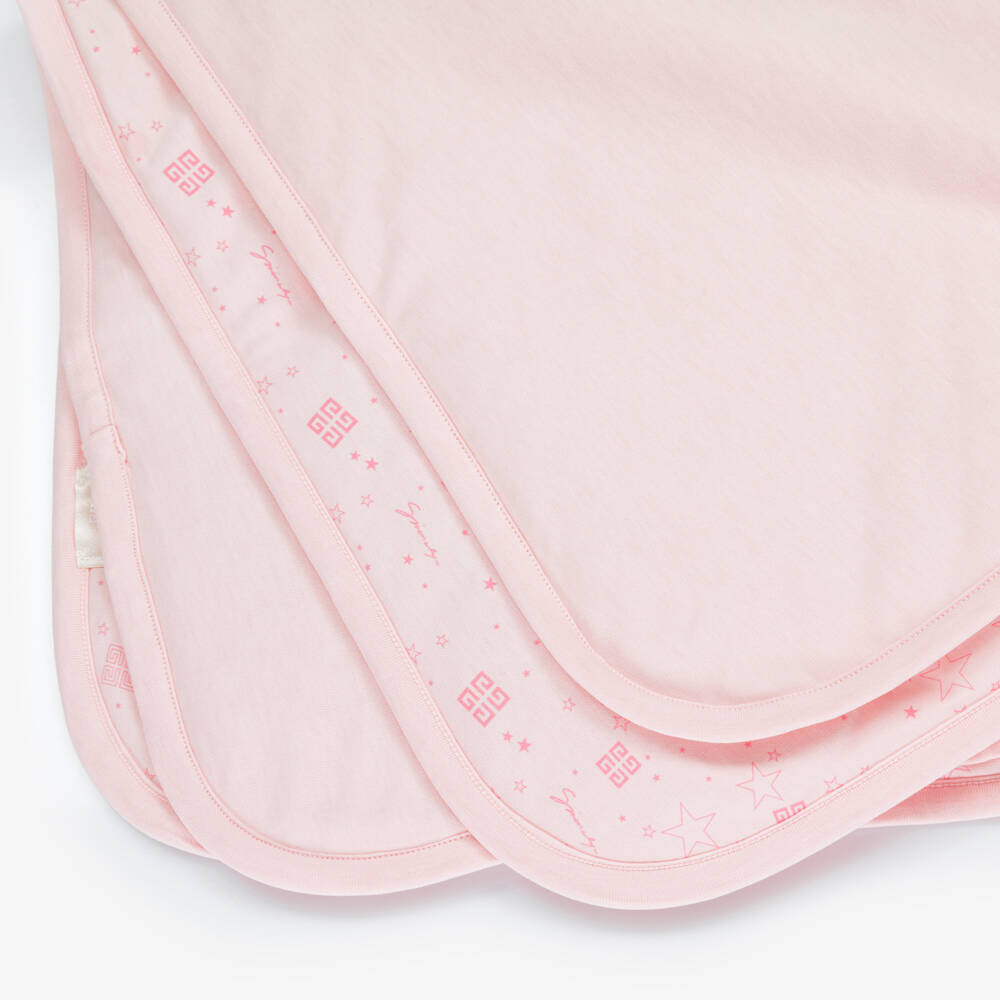 Givenchy-Pink Cotton Hat & Padded Blanket Set (78cm) | Childrensalon Outlet