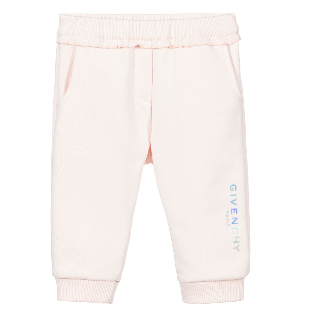 Givenchy - Pantalon rose en coton à logo | Childrensalon