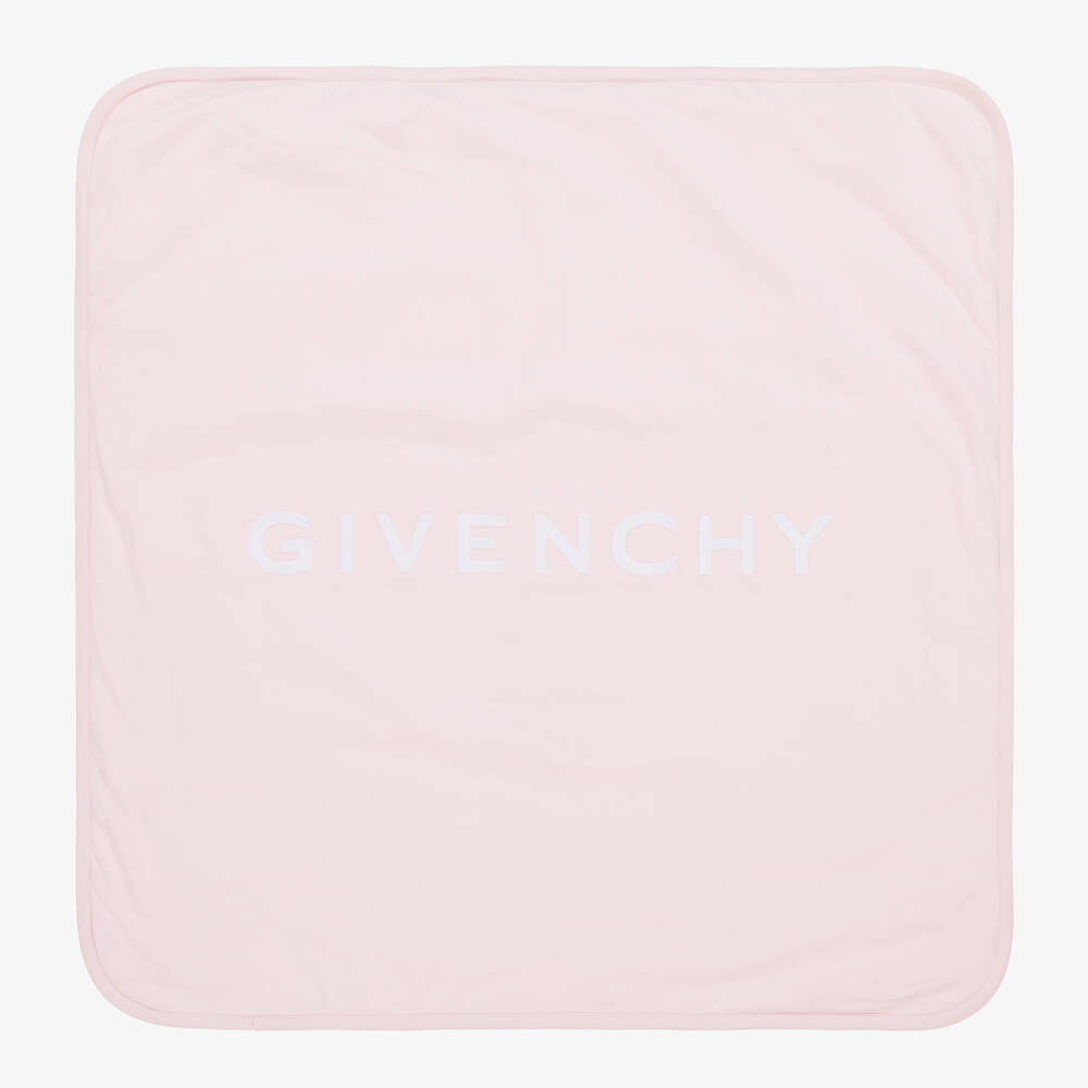 Givenchy-بطانية قطن مبطنة لون زهري للمولودات (77 سم) | Childrensalon Outlet