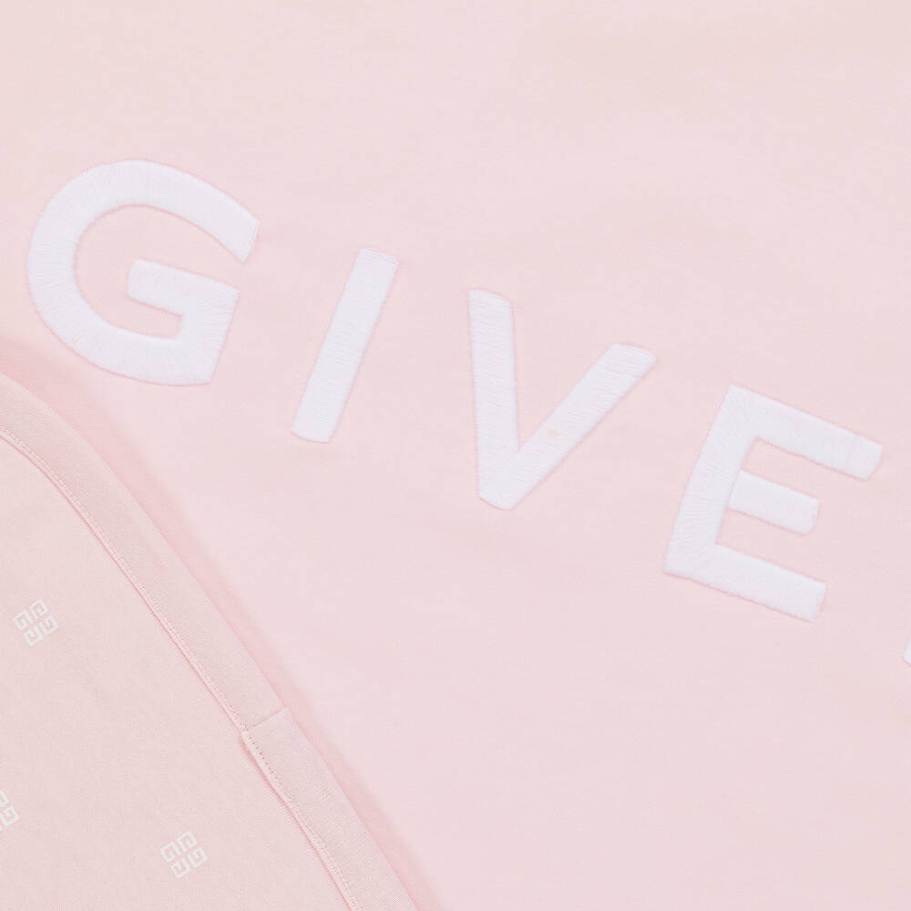 جيفنشي-بطانية قطن مبطنة لون زهري للمولودات (77 سم) | Childrensalon Outlet