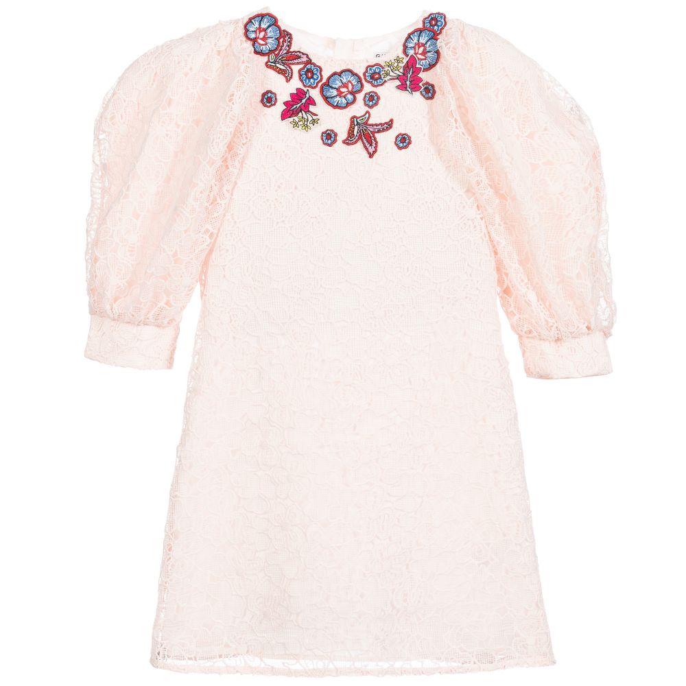 Givenchy - Pink Floral Lace Dress | Childrensalon