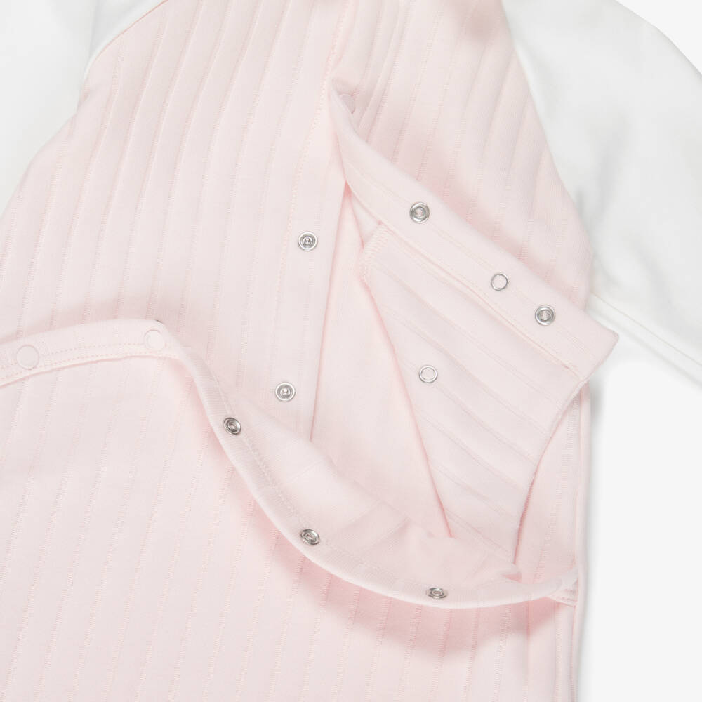 Givenchy-Pink Logo Print Cotton Babygrow Gift Set | Childrensalon Outlet