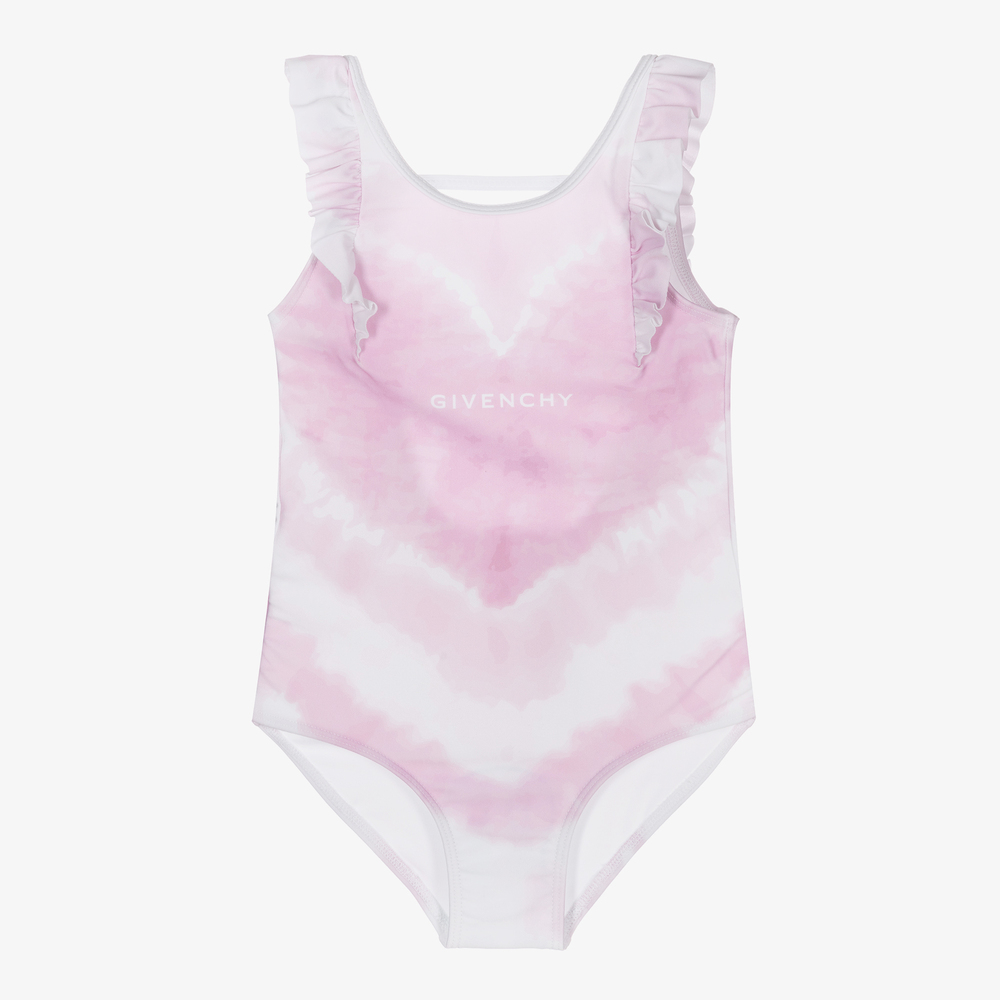 Givenchy - Maillot de bain rose à cœurs effet tie &amp; dye | Childrensalon