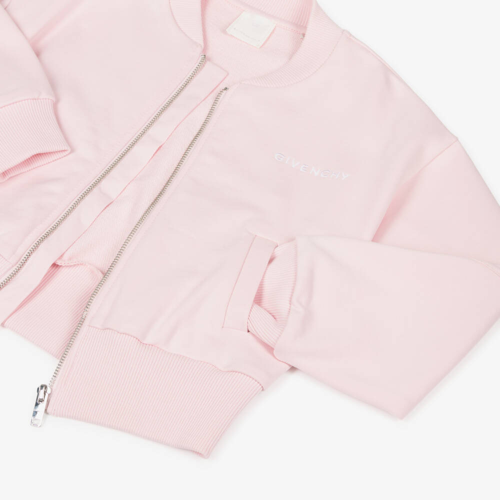 Givenchy-Розовая толстовка на молнии для девочек | Childrensalon Outlet