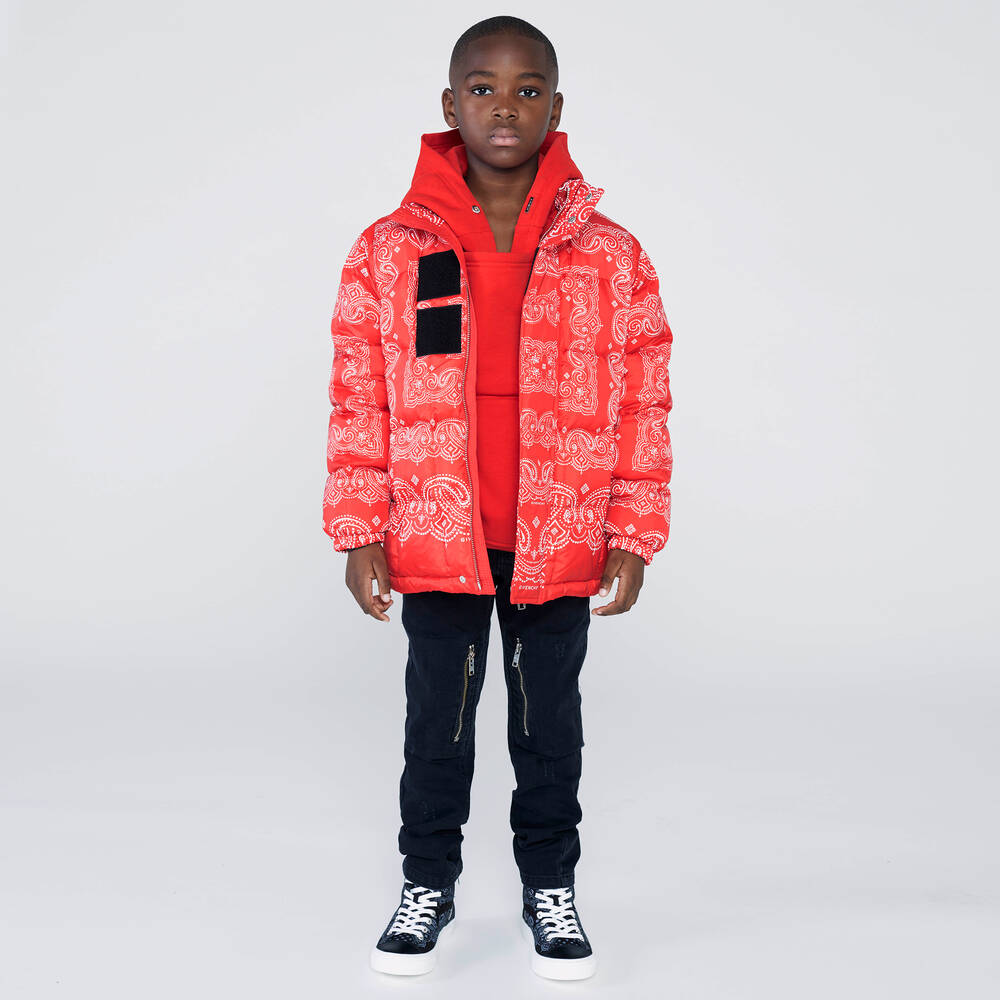 Givenchy Red Bandana Print Down Jacket Childrensalon Outlet