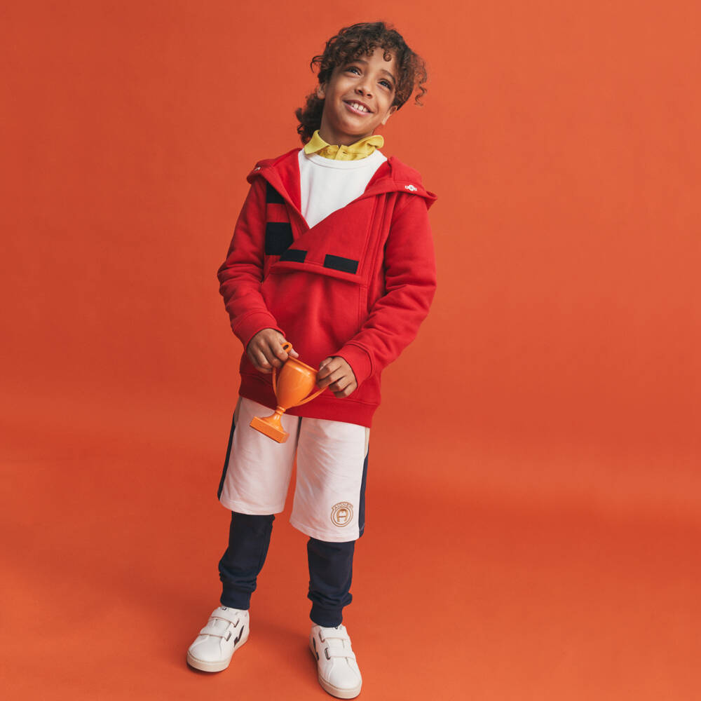 Givenchy-Red Velcro Logo Hoodie | Childrensalon Outlet