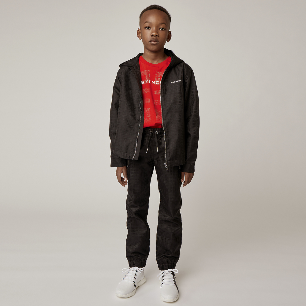 Givenchy Blouson noir capuche 4G Ado Childrensalon Outlet