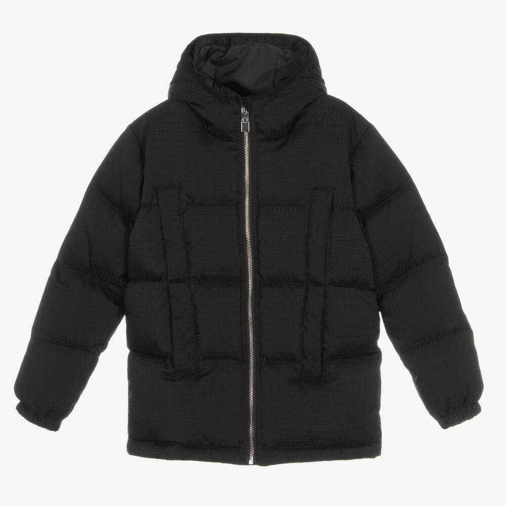 Givenchy - Teen Black 4G Logo Puffer Coat | Childrensalon