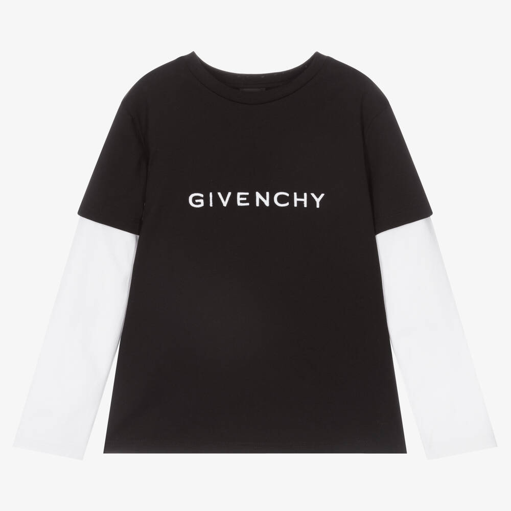 Givenchy - Teen Black Bandana Logo Top | Childrensalon
