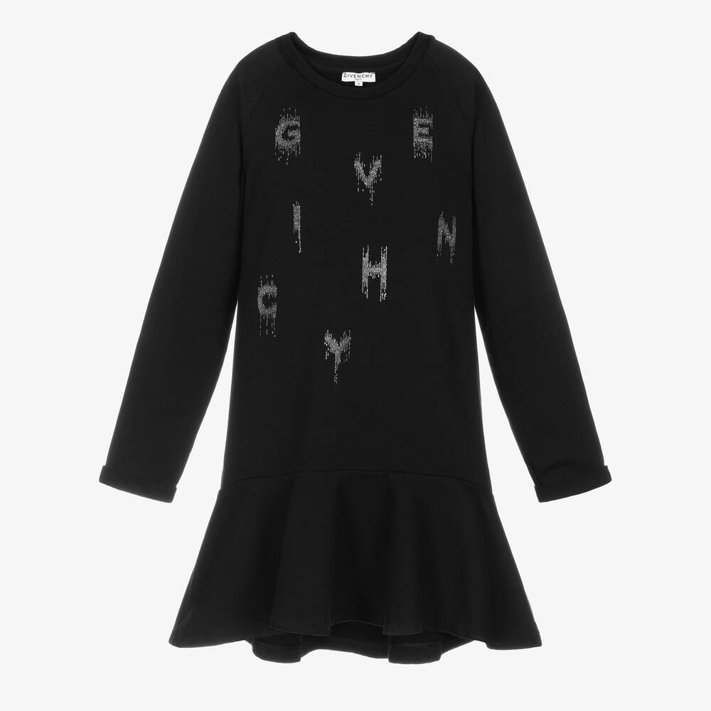 Givenchy-Teen Black Burst Logo Dress | Childrensalon Outlet