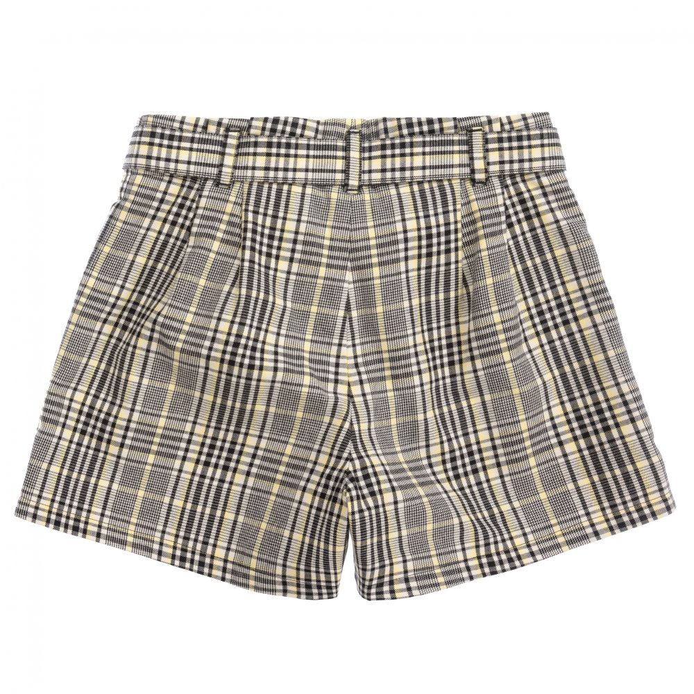 Givenchy-Teen Black Check Logo Shorts | Childrensalon Outlet